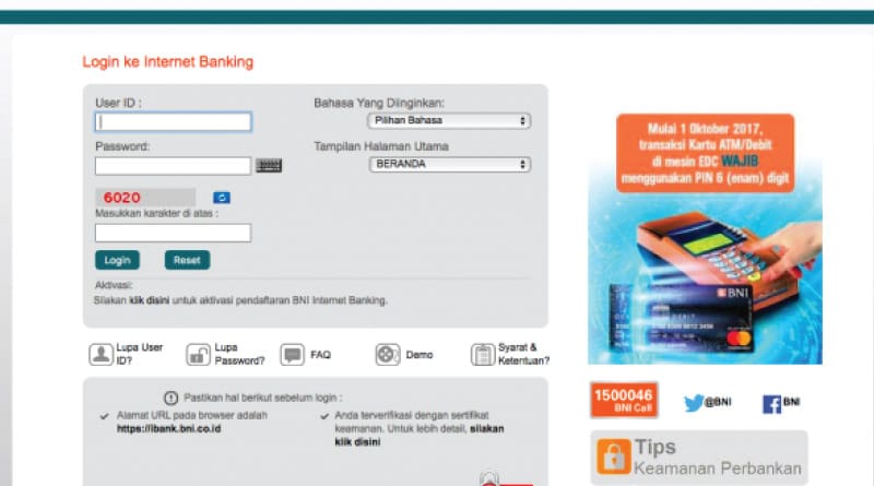 3 Cara Aktivasi Internet Banking BNI Terbaru